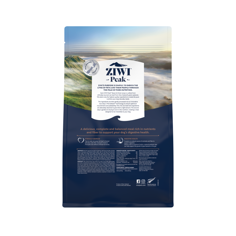 ZIWI® Peak Steam & Dried Beef with Pumpkin