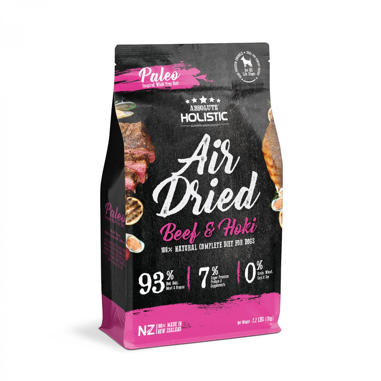 Absolute Holistic Air Dried Beef & Hoki 1kg | Raw Pet Co.
