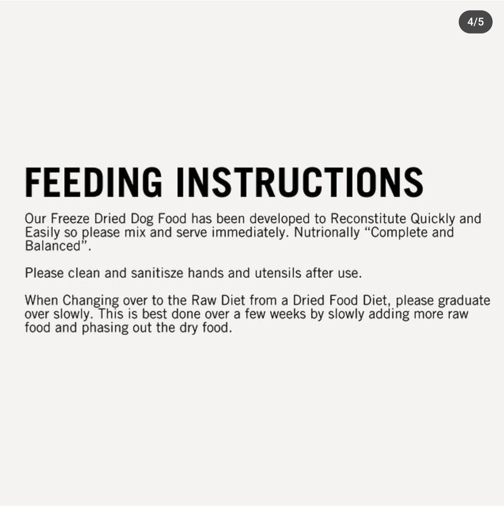 Freeze Dried Raw Dog Food